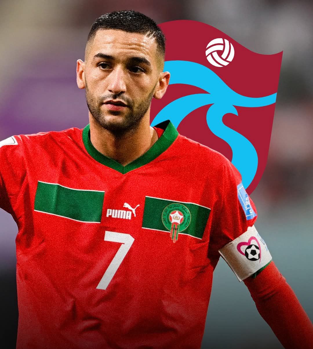 الدولي المغربي حكيم زياش يقترب من التوقيع لنادي طرابزون سبور التركي.